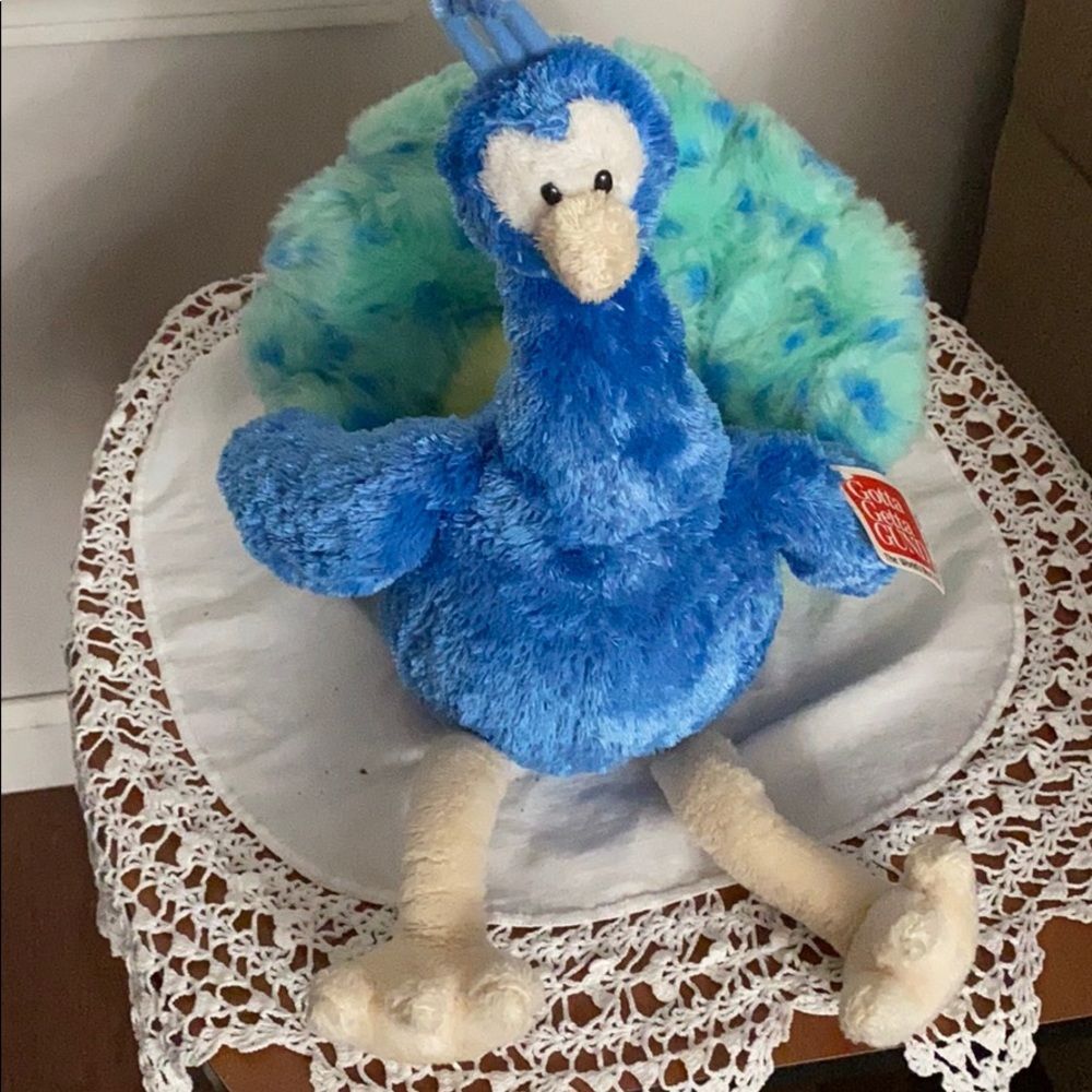 Gund peacock stuffed animal